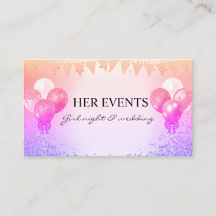 Balloon Design Business Cards for Event Planners