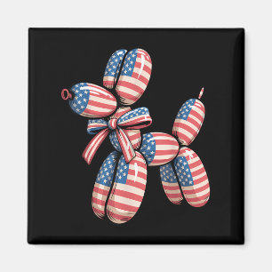 Balloon Dog Balloon Twisting 4th of July American Magnet