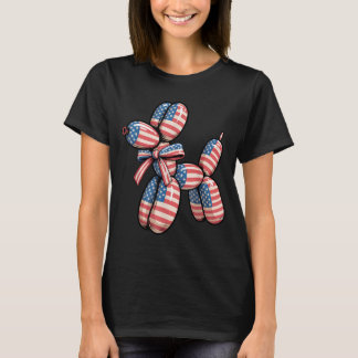 Balloon Dog Balloon Twisting 4th of July American T-Shirt