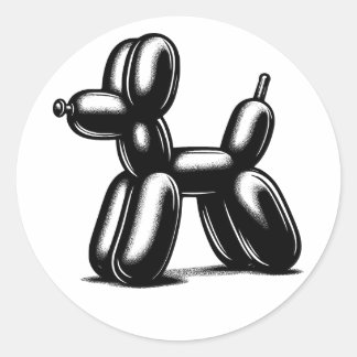 Balloon Dog Classic Round Sticker