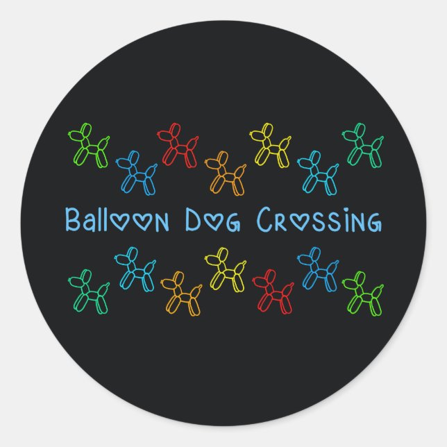 Balloon Dog Crossing Stickers (Front)
