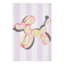 Balloon Dog Nursery Poster