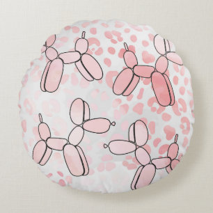 Balloon Dog Round Cushion