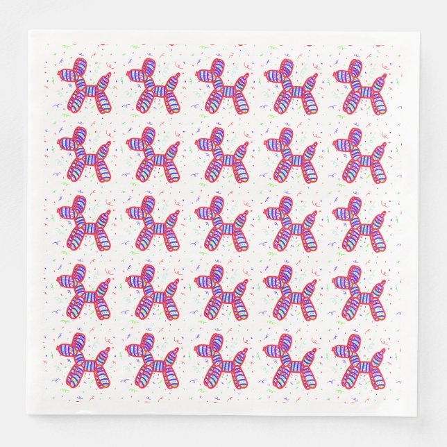 Balloon Dogs Party Napkins (Front)