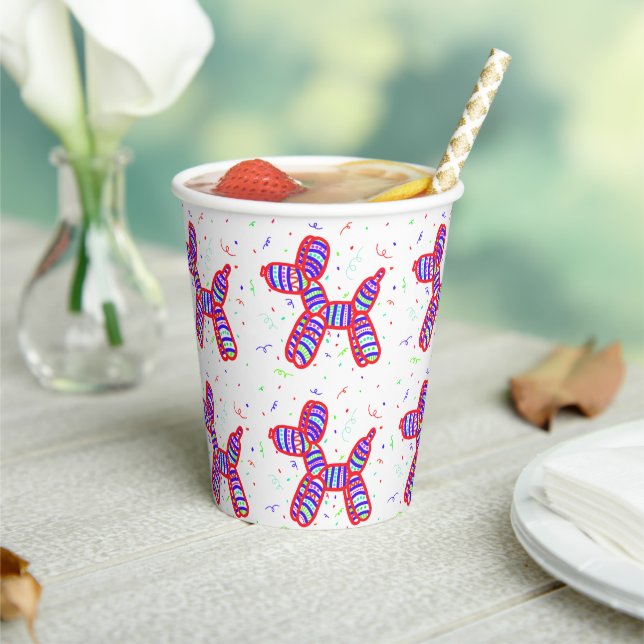 Balloon Dogs Party Paper Cups (Insitu)