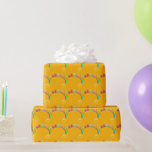 Balloon Dogs Ride A Rainbow  Wrapping Paper