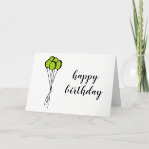 Balloon Drawing - Birthday Card - Blank Inside