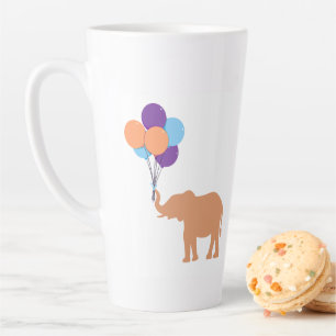 Balloon Elephant Latte Mug