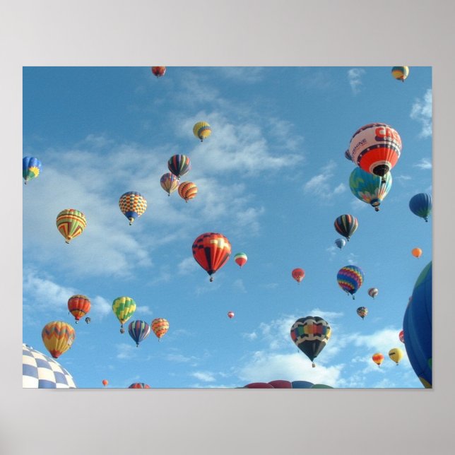 Balloon fiesta in the morning poster (Front)