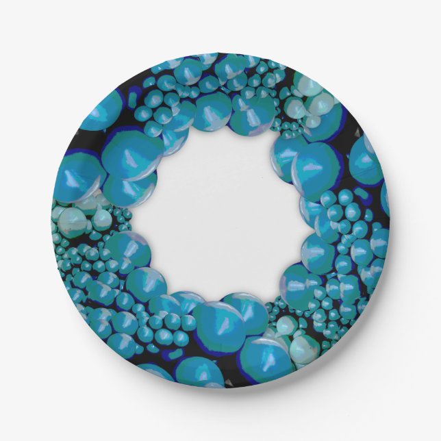 BALLOON GARLAND ARCH GREEN PHOTO PAPER PLATES (Front)