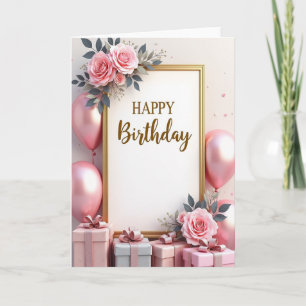Balloon Gifts Birthday Card