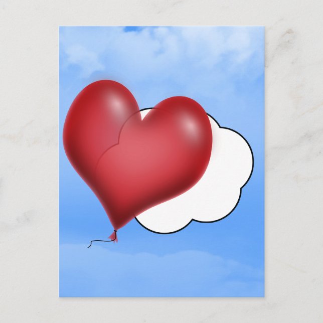 Balloon Hearts (Add Your Text) Postcard (Front)