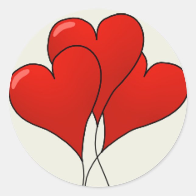Balloon Hearts - Sticker (Front)
