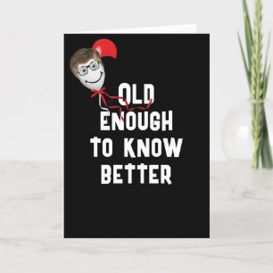 Balloon Man's Face with Getting Older Card