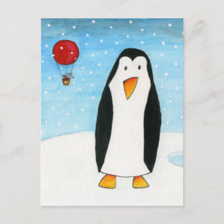 Balloon Mouse & Penguin #2 Postcard
