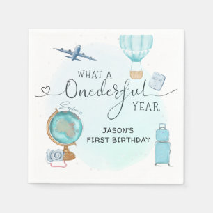 Balloon ONEderful Year 1st First Birthday Napkin