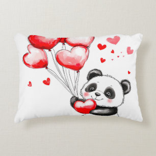 Balloon Panda Love in the Air Decorative Cushion