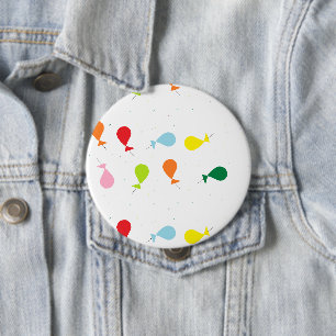Balloon party 10 cm round badge