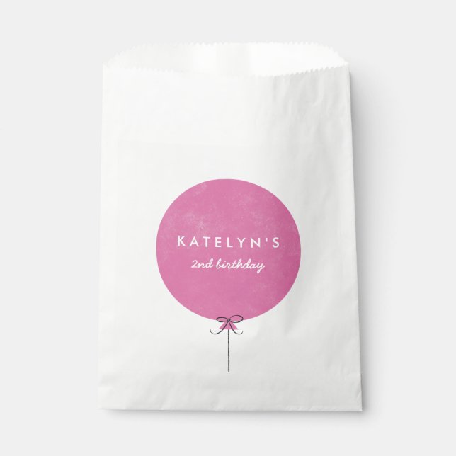 Balloon Party Favour Bag - Fuchsia (Front)