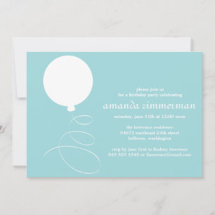 Balloon Party Invitation