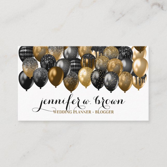 Balloon Party Occasion Decorations Event Planner Business Card (Front)