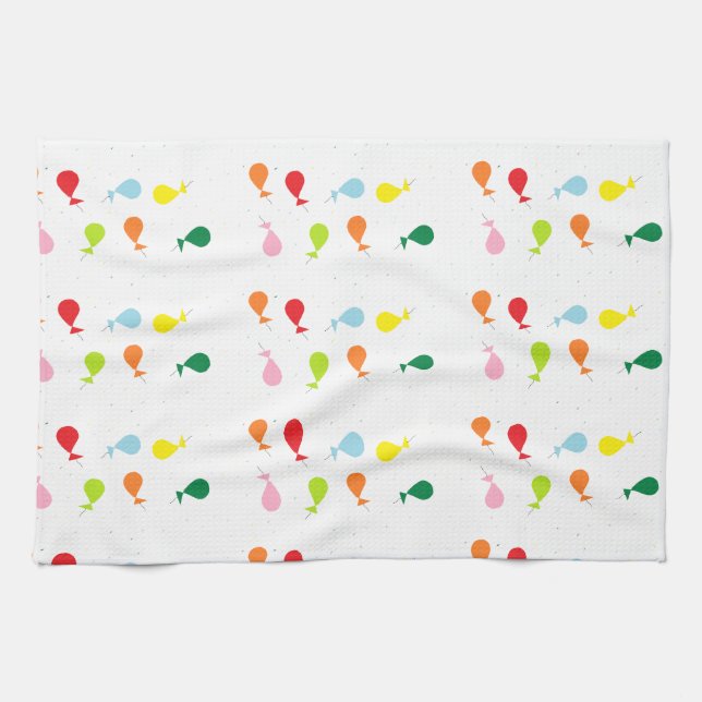 Balloon party tea towel (Horizontal)