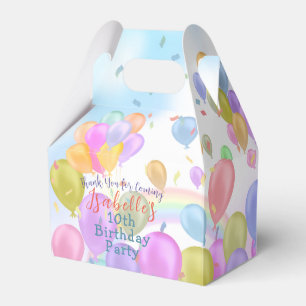Balloon Pastel Birthday Party Balloons Favour Box