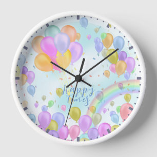 Balloon Pastel Clock