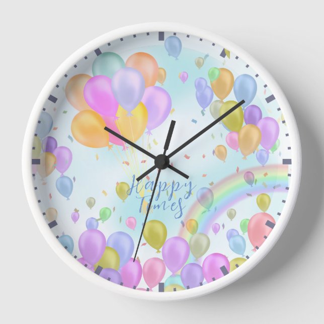 Balloon Pastel  Clock (Front)
