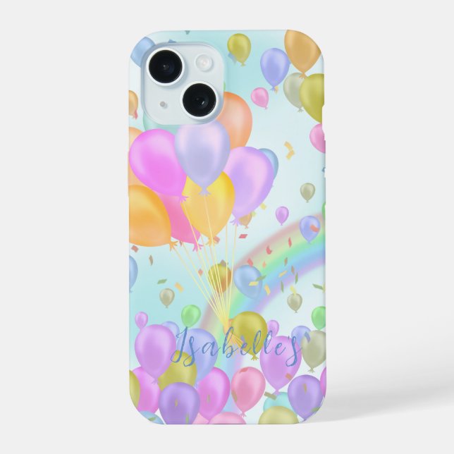 Balloon Pastel iPhone 15 Case (Back)