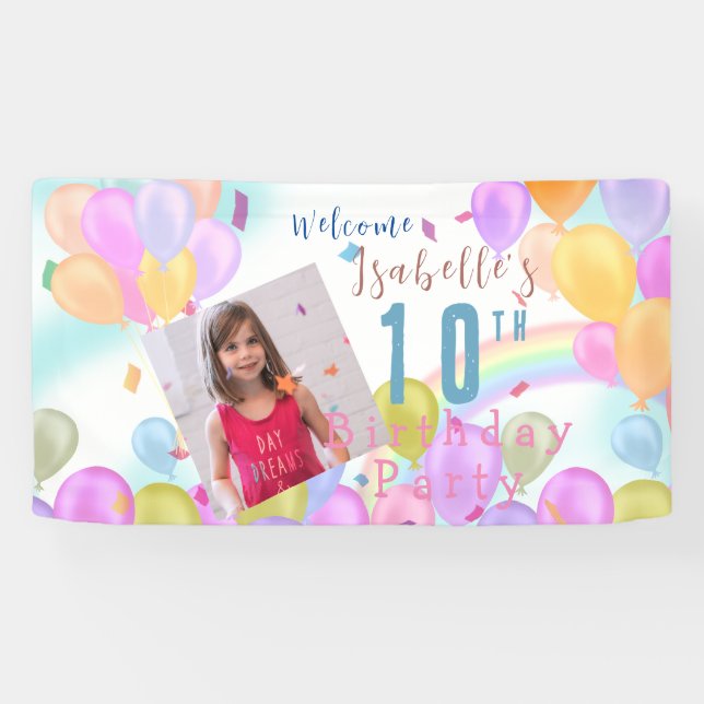 Balloon Pastel Photo Banner (Horizontal)