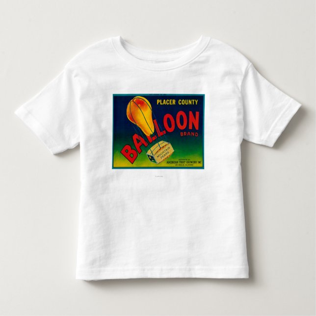 Balloon Pear Crate Label Toddler T-Shirt (Front)