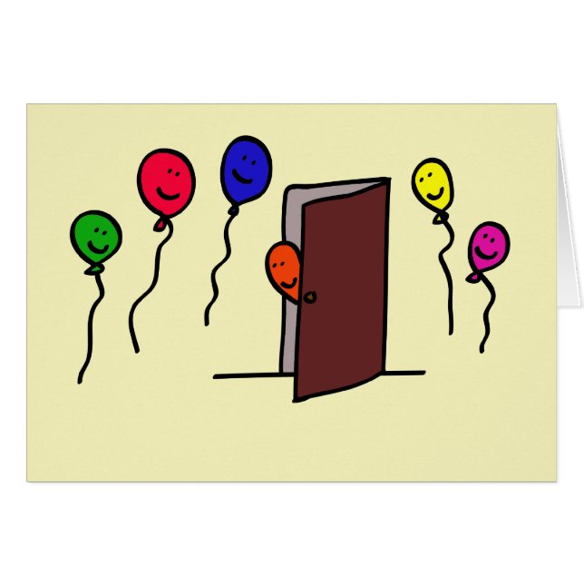 Balloon person coming out of a Closet (Front Horizontal)