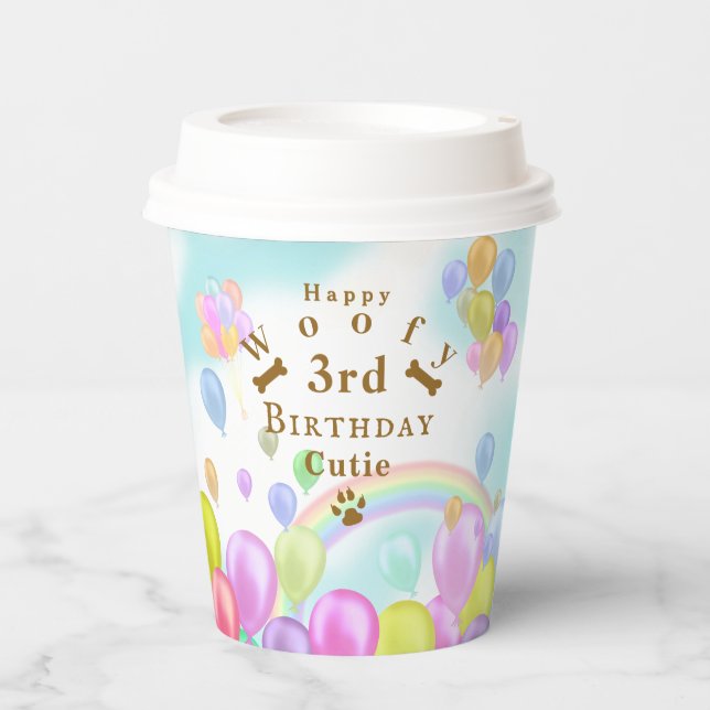 Balloon Pet Dog  Paper Cups (Front)