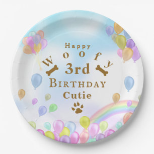 Balloon Pet Dog Paper Plate