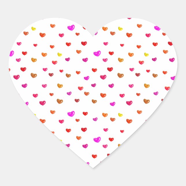 Balloon-shaped hearts heart sticker (Front)