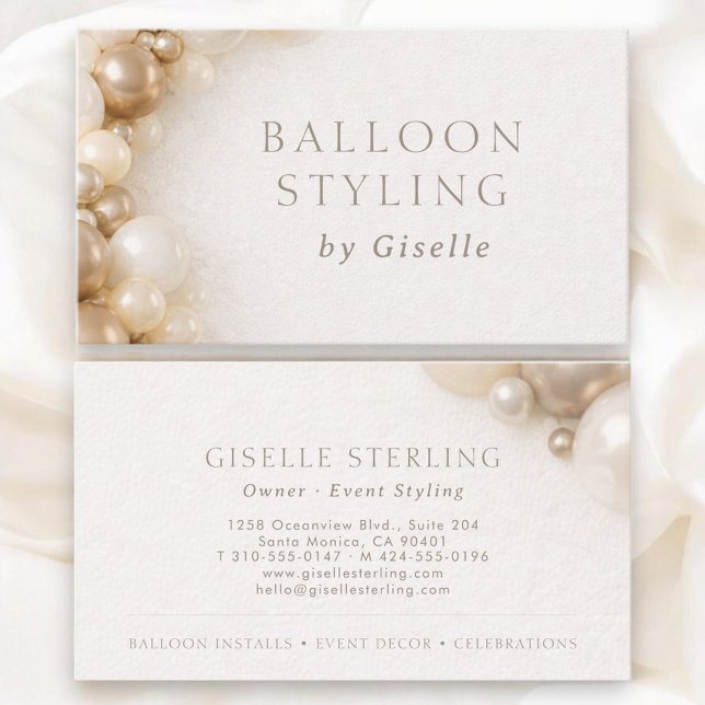 Balloon Styling Party Decorating Business Card (Creator Uploaded)