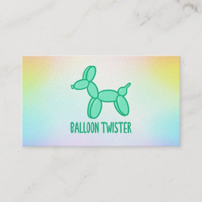 Balloon Twister Customisable Business Card (Front)