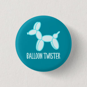 Balloon Twister (Light Blue) Pin Button