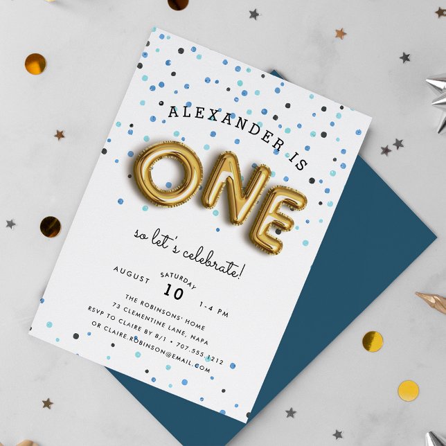 Balloon Type | First Birthday Party Invitation (Creator Uploaded)
