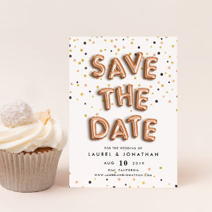 Balloon Type Save the Date Card