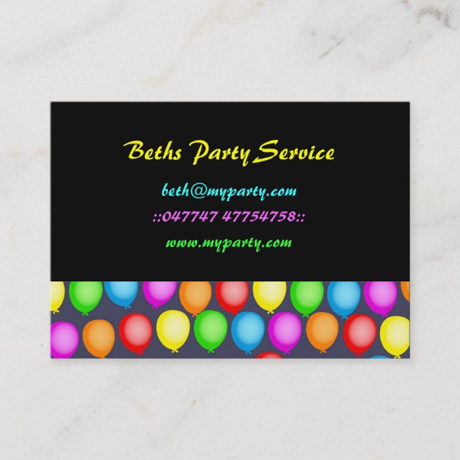 Balloon Wallpaper Business Card (Front)