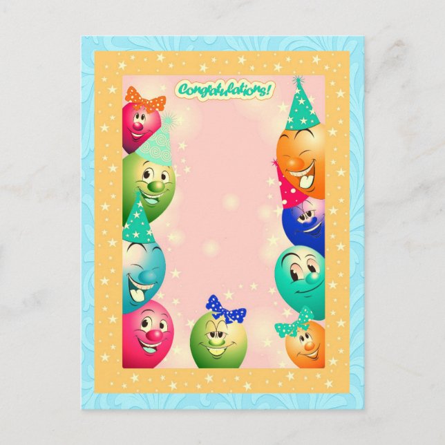 ballooned-up holiday postcard (Front)