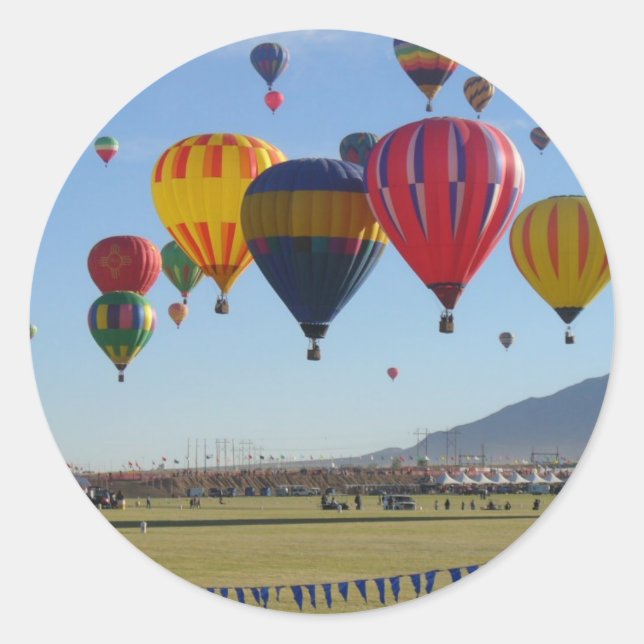 Ballooning Classic Round Sticker (Front)