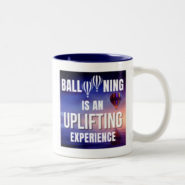 Ballooning is an Uplifting Experience Two-Tone Coffee Mug (Right)