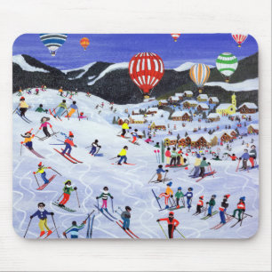 Ballooning over the piste 1995 mouse pad