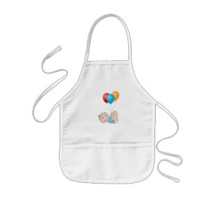 Balloons and Baby boy on back Kid's apron