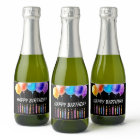 Balloons and Candles Birthday Wine Labels