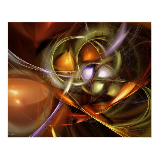Balloons and Ribbons  Abstract Poster (Front)