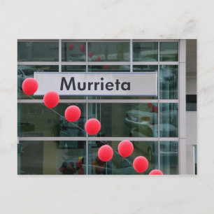 Balloons at a Murrieta, CA, Car Dealership Postcard